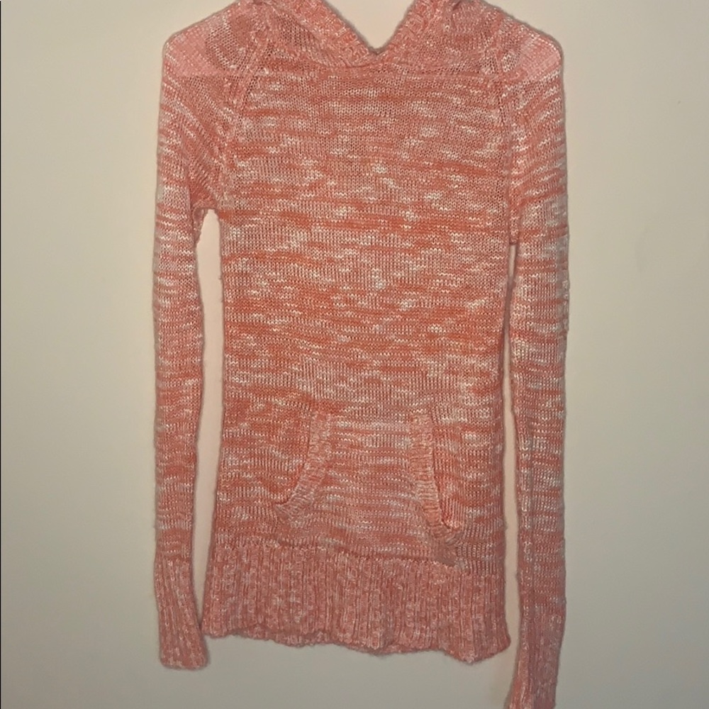 Coral knit sweatshirt